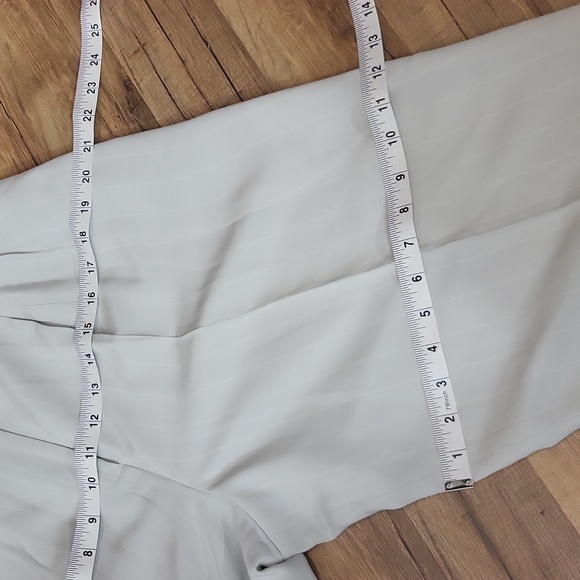 LAUREN RALPH LAUREN Pale Blue White Pinstripe Silk Shelter Island Pants Trousers - Picture 14 of 16